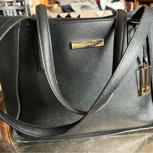 Calvin Klein Black Leather Tote